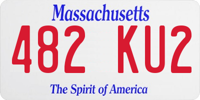 MA license plate 482KU2