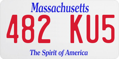 MA license plate 482KU5