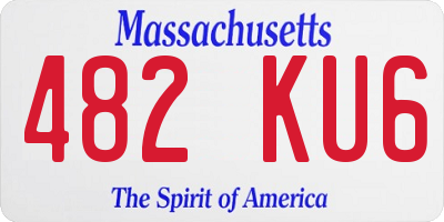 MA license plate 482KU6