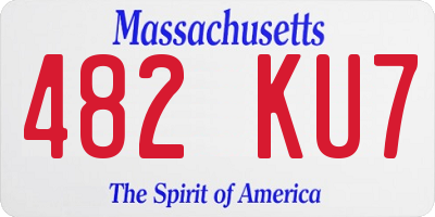 MA license plate 482KU7