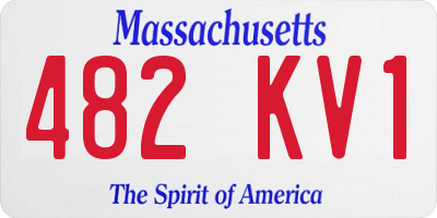 MA license plate 482KV1