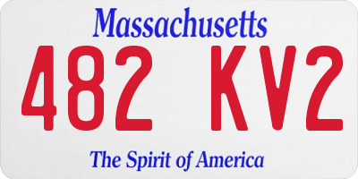 MA license plate 482KV2