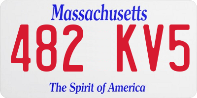 MA license plate 482KV5