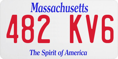 MA license plate 482KV6