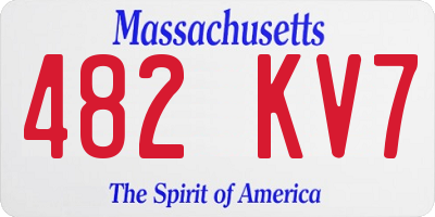 MA license plate 482KV7