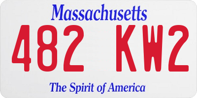 MA license plate 482KW2