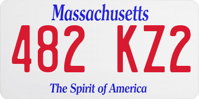 MA license plate 482KZ2