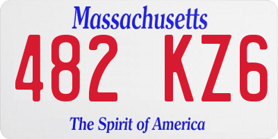 MA license plate 482KZ6