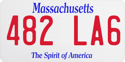 MA license plate 482LA6