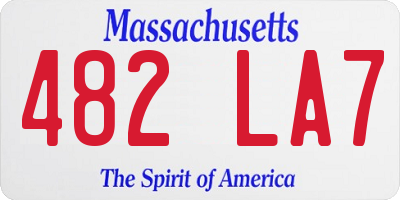 MA license plate 482LA7