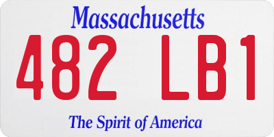 MA license plate 482LB1