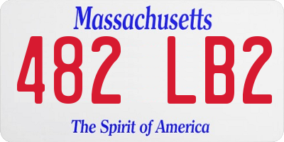 MA license plate 482LB2