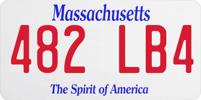 MA license plate 482LB4