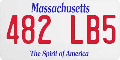MA license plate 482LB5