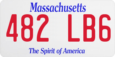 MA license plate 482LB6