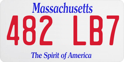 MA license plate 482LB7