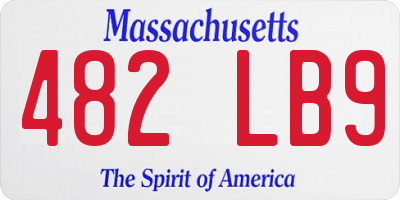 MA license plate 482LB9
