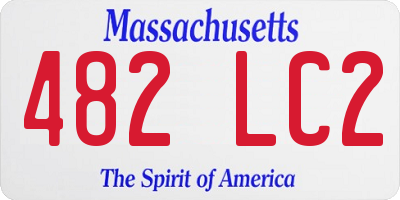 MA license plate 482LC2