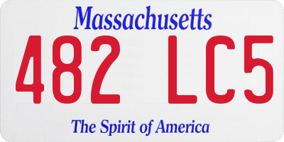 MA license plate 482LC5