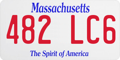 MA license plate 482LC6