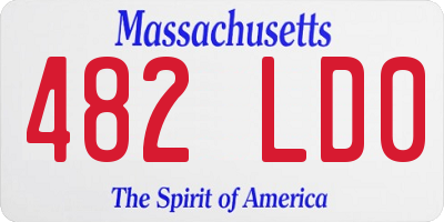 MA license plate 482LD0