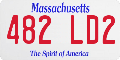 MA license plate 482LD2
