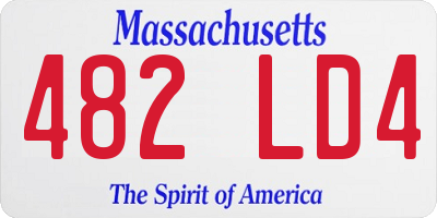 MA license plate 482LD4