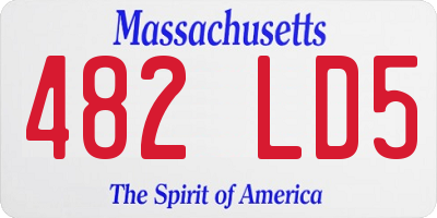 MA license plate 482LD5