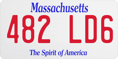 MA license plate 482LD6