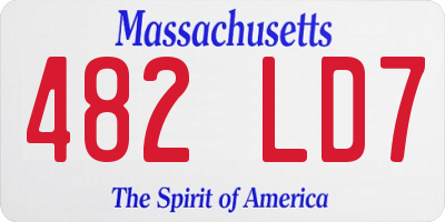 MA license plate 482LD7