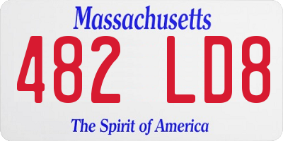 MA license plate 482LD8