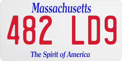 MA license plate 482LD9