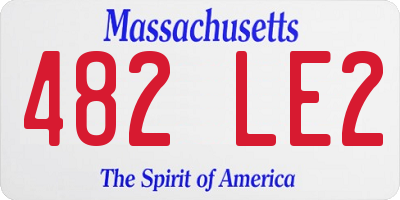 MA license plate 482LE2