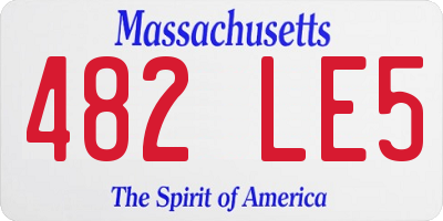 MA license plate 482LE5
