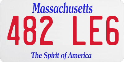 MA license plate 482LE6