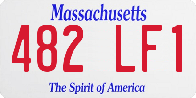 MA license plate 482LF1