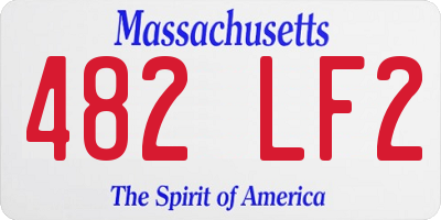 MA license plate 482LF2