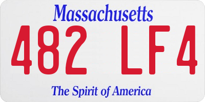 MA license plate 482LF4