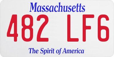 MA license plate 482LF6