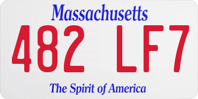 MA license plate 482LF7