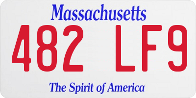 MA license plate 482LF9