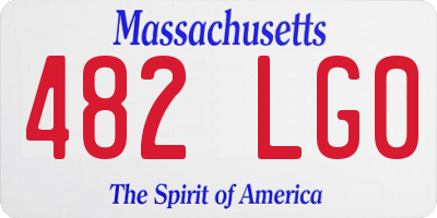 MA license plate 482LG0
