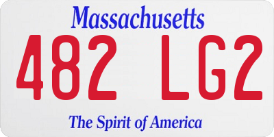 MA license plate 482LG2