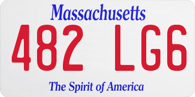 MA license plate 482LG6