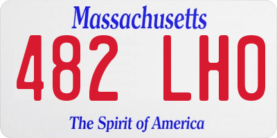 MA license plate 482LH0