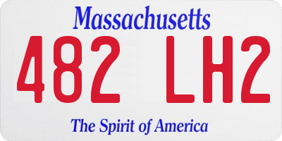 MA license plate 482LH2