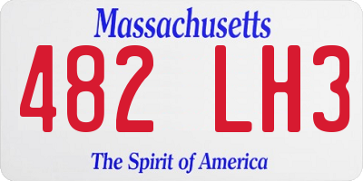 MA license plate 482LH3