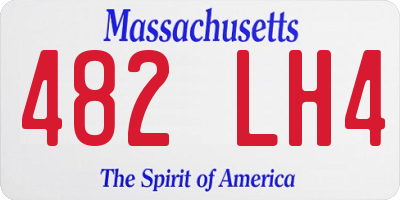 MA license plate 482LH4