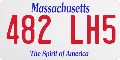 MA license plate 482LH5