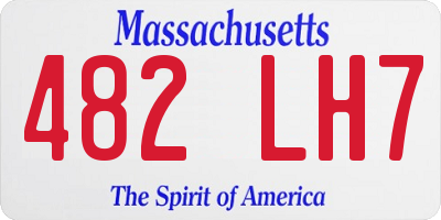 MA license plate 482LH7